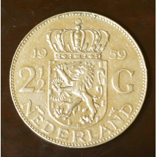 Нідерланди 2,5 гульдена 1959 рік (Срібло)