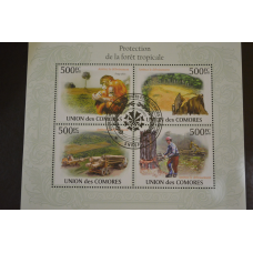 Комори. Марки. Фауна. Блок. 2009 рік (В-5)