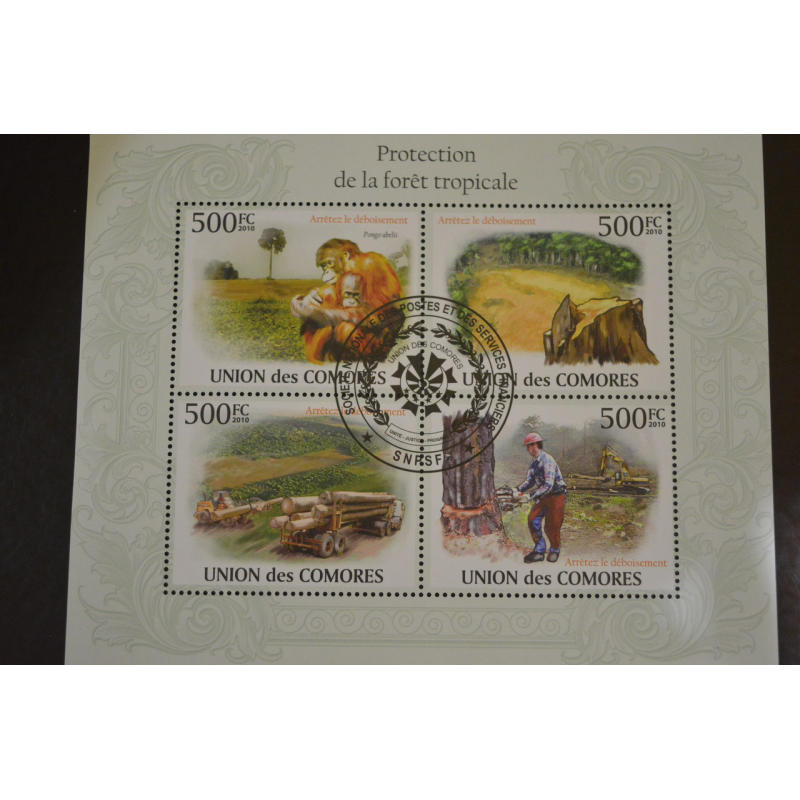 Комори. Марки. Фауна. Блок. 2009 рік (В-5)