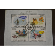 Комори. Марки. Фауна. Блок. 2009 рік (В-5)