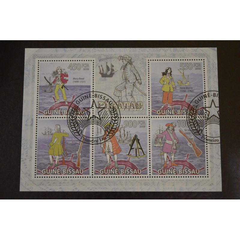 Гвінея - Бісау. Марки. Історія. Особистості. Блок. 2009 рік (В-5)