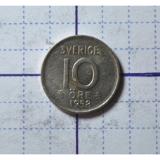 Швеція 10 ері 1958год (срібло)