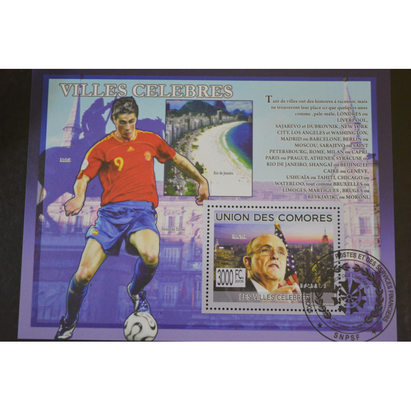 Комори. Марки. Історія. Особистості. Блок. 2009 рік (В-5) Комори. Марки. Історія. Особистості. Блок. 2009 рік (В-5)