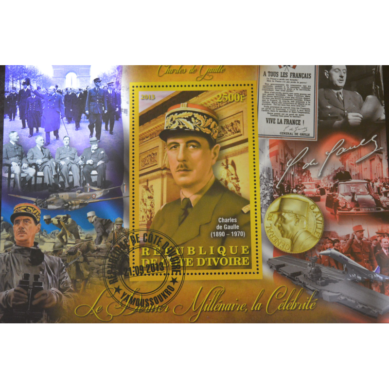 Кот Д“івуар. Марки. Історія. Особистості. Блок. 2012 рік (В-5) Кот Д“івуар. Марки. Історія. Особистості. Блок. 2012 рік (В-5)
