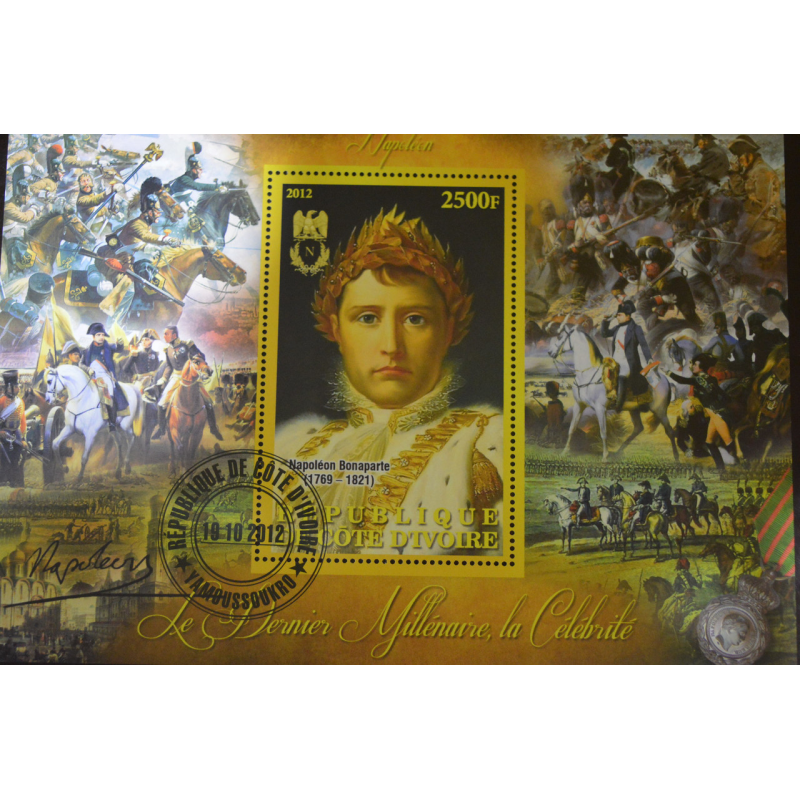 Кот Д“івуар. Марки. Історія. Особистості. Блок. 2012 рік (В-5) Кот Д“івуар. Марки. Історія. Особистості. Блок. 2012 рік (В-5)