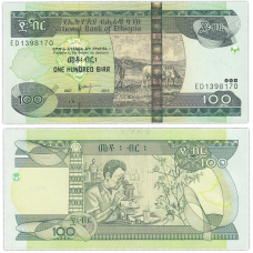 Ефіопія 100 бир 2015 UNC