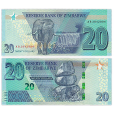Зімбабве - 20 Dollars 2020 р. UNC