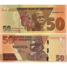 Zimbabwe Зімбабве - 50 Dollars 2020 ( 2021 ) UNC
