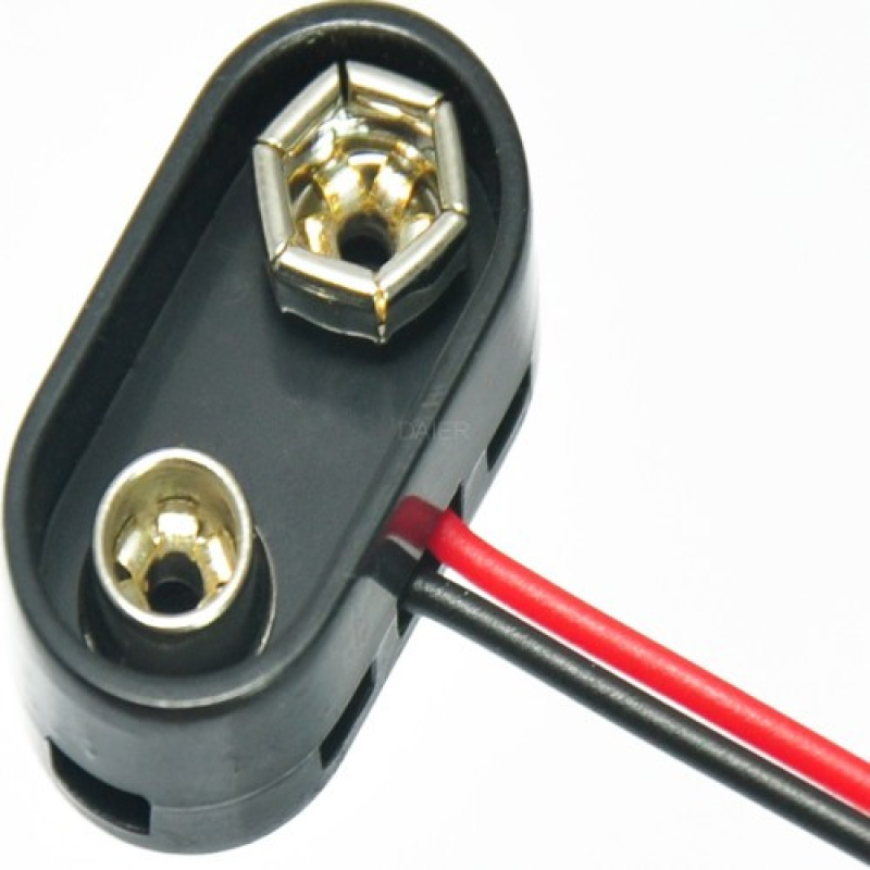 Гніздо тримач 9V крони з кабелем Daier DCK4 Гніздо тримач 9V крони з кабелем Daier DCK4