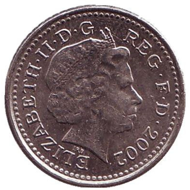 Монета 5 пенсів. 2002 рік, Великобританія. Монета 5 пенсів. 2002 рік, Великобританія.