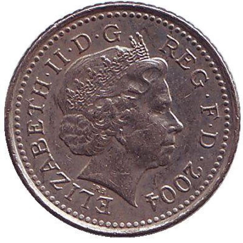 Монета 5 пенсів. 2004 рік, Великобританія. Монета 5 пенсів. 2004 рік, Великобританія.