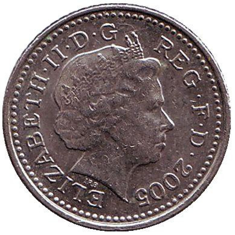 Монета 5 пенсів. 2005 рік, Великобританія. Монета 5 пенсів. 2005 рік, Великобританія.