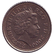 Монета 5 пенсів. 2006 рік, Великобританія.