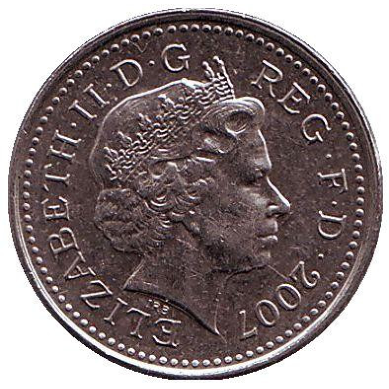 Монета 5 пенсів. 2007 рік, Великобританія. Монета 5 пенсів. 2007 рік, Великобританія.
