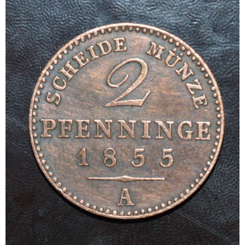 Німеччина 2 пфеннинга 1855год Пруссія. А Німеччина 2 пфеннинга 1855год Пруссія. А
