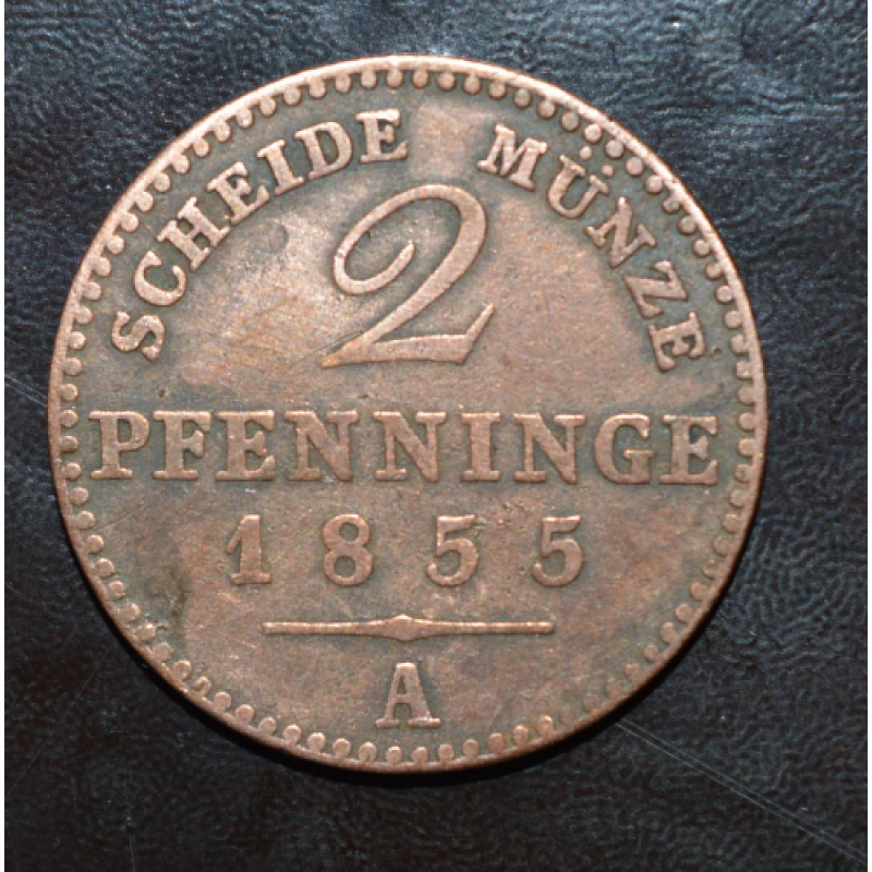 Німеччина 2 пфеннинга 1855год Пруссія. А (1) Німеччина 2 пфеннинга 1855год Пруссія. А (1)