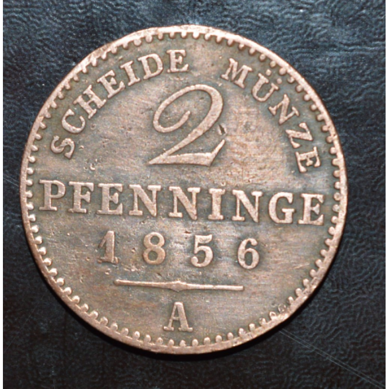 Німеччина 2 пфеннинга 1856год А Німеччина 2 пфеннинга 1856год А