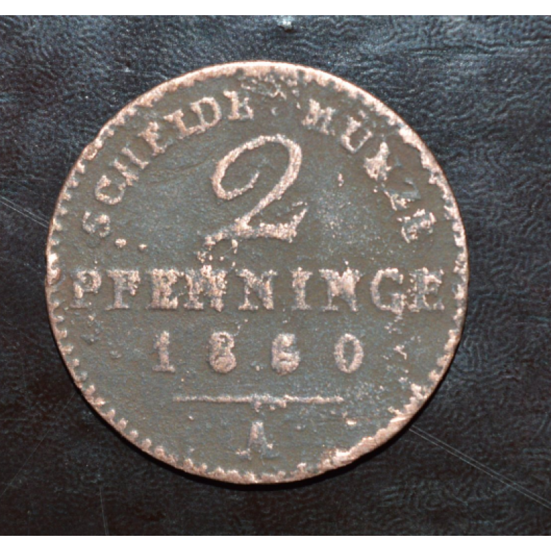 Німеччина 2 пфеннинга 1860год Пруссія. А Німеччина 2 пфеннинга 1860год Пруссія. А