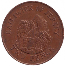 Музей у місті Сент-Хелієр. Монета 2 пенси. 1983-92 рік, Джерсі.