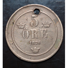 Швеція 5 ері 1876 р