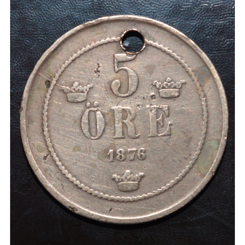 Швеція 5 ері 1876 р