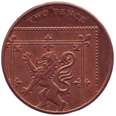 Монета 2 пенси. 2010 рік, Великобританія. (В)