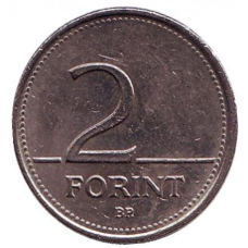 Монета 2 форинти. 1996 рік, Угорщина. (АЕ)