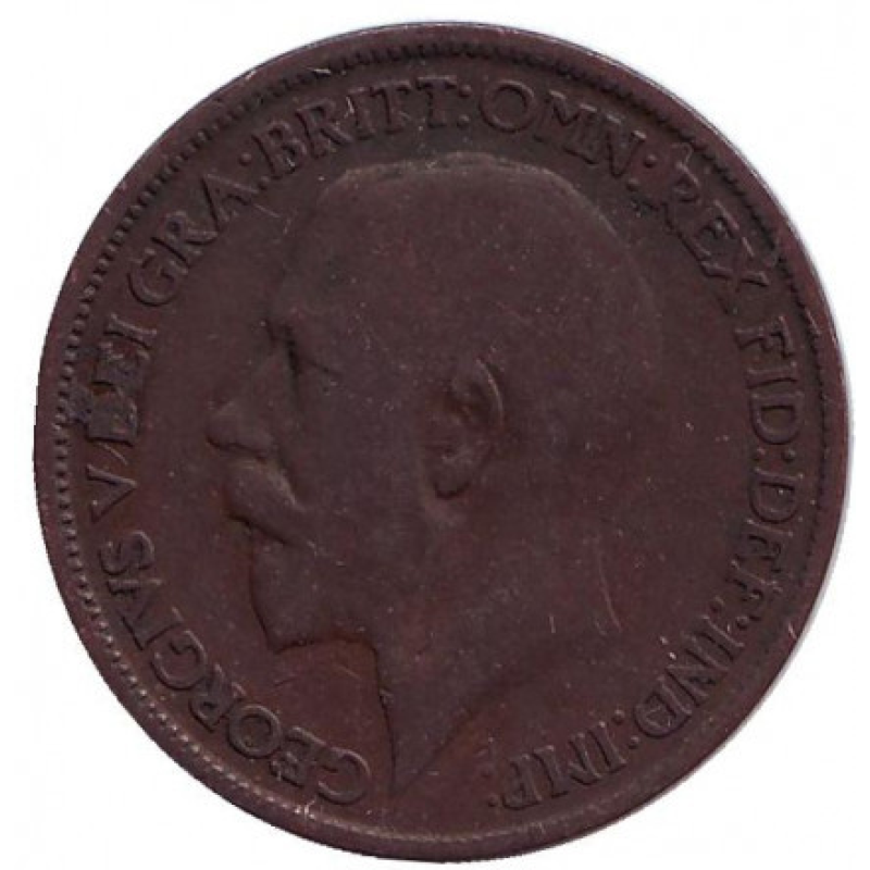 Монета 1/2 пенні. 1923 рік, Великобританія. Монета 1/2 пенні. 1923 рік, Великобританія.
