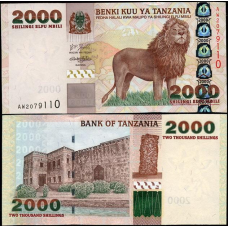 Танзанія 2000 шилінгів 2003 р UNC