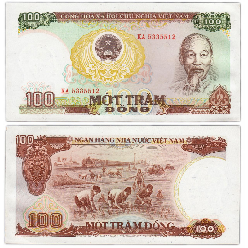 В“єтнам /Viet Nam 100 dong (1985) Pick 98 UNC В“єтнам /Viet Nam 100 dong (1985) Pick 98 UNC