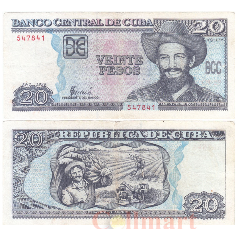 Куба / Cuba 20 Pesos 2006 P118c аUNC Куба / Cuba 20 Pesos 2006 P118c аUNC