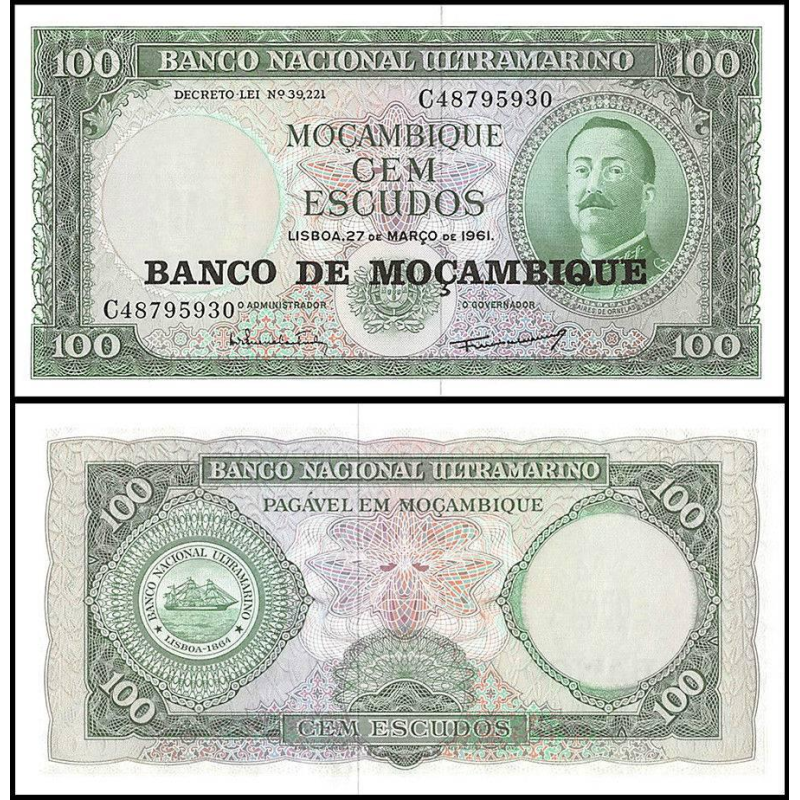 Мозамбік / Mozambique 100 escudos 1961(76) Pick 117 UNC