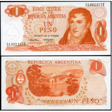 Аргентина 1 песо 1970-1973 р. UNC