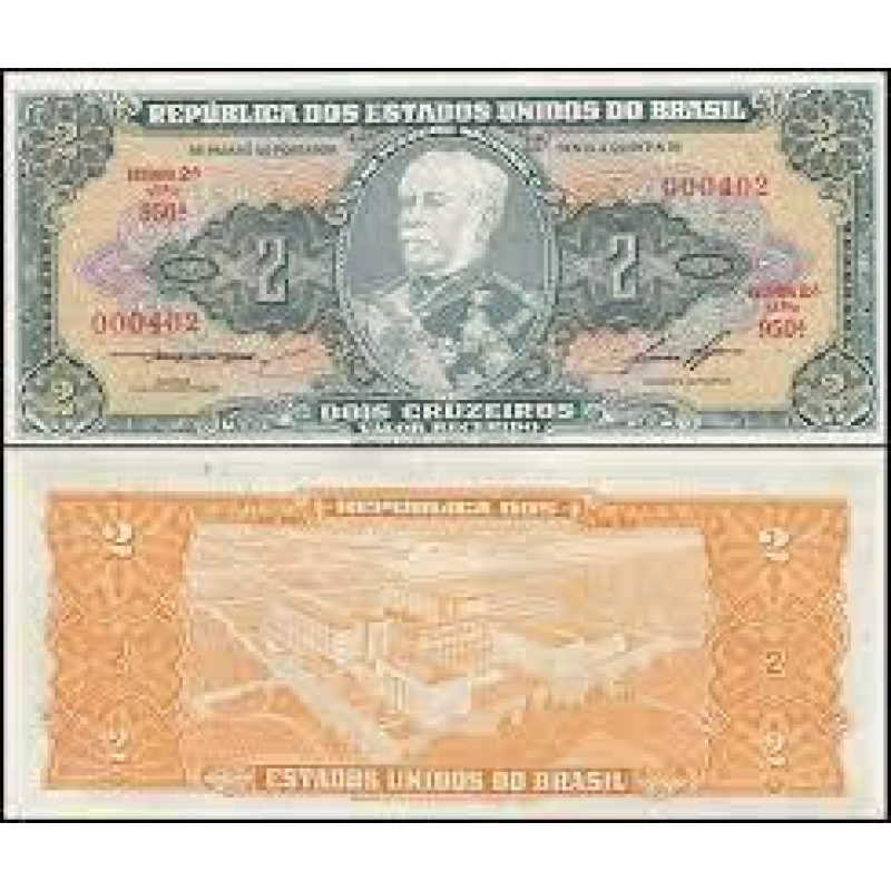 Brazil Бразилія - 2 Cruseiros 1956 - 1958 P. 157Aa UNC Brazil Бразилія - 2 Cruseiros 1956 - 1958 P. 157Aa UNC