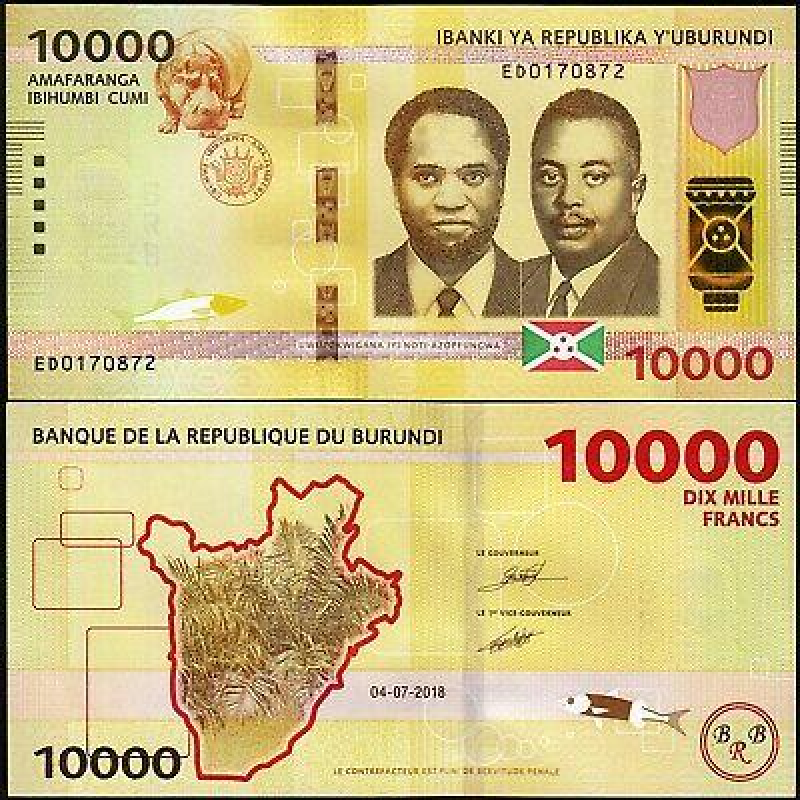 Burundi Бурунді 10 000 Francs 2018 UNC Burundi Бурунді 10 000 Francs 2018 UNC