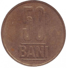 Монета 50 бани. 2006 рік, Румунія. (Г)