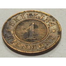 1 скіллінг, 1872 р Данія