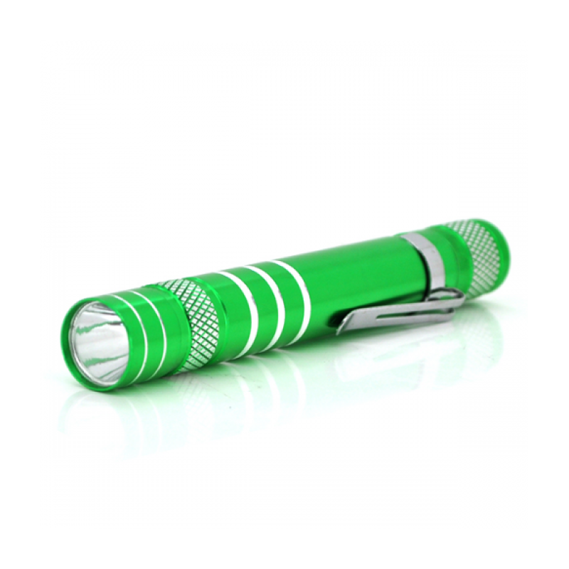 Карманний ліхтар, 1LED, 1 режим, корпус- алюміній, харчування 2*А, 95*19м, Green, ОЕМ Карманний ліхтар, 1LED, 1 режим, корпус- алюміній, харчування 2*А, 95*19м, Green, ОЕМ