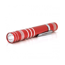 Карманний ліхтар, 1LED, 1 режим, корпус- алюміній, харчування 2*А, 95*19м, Red, ОЕМ