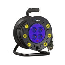 Автор на катці MERLION 2х2,5, 50 м, 16А, 220В, 4xSCHUKO socket, кабель нг-LS, теп (без захисту від