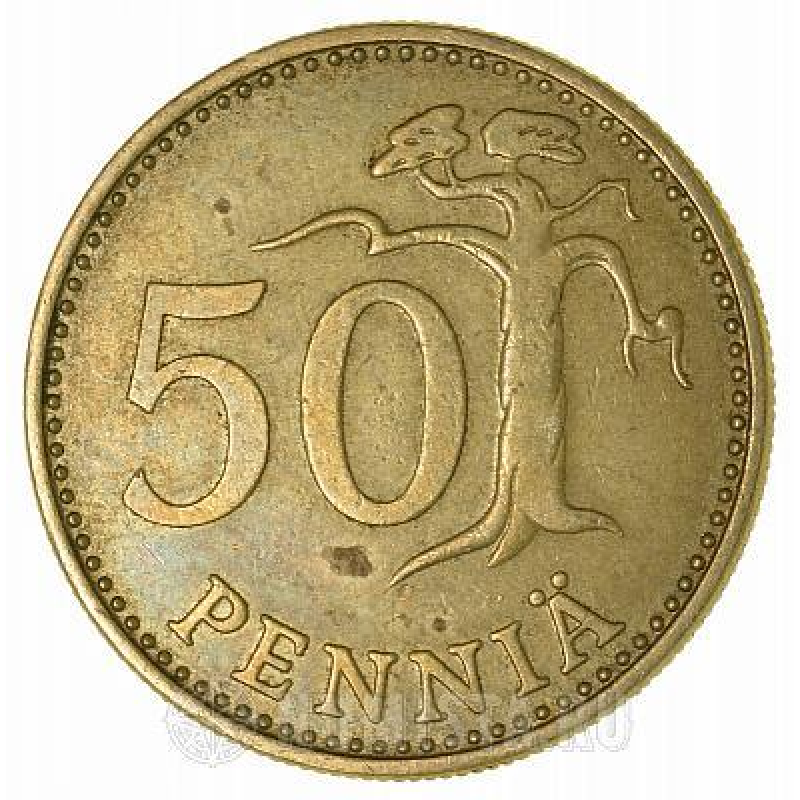 Монета 50 пенні. 1977,72,89 рік, Фінляндія.(БЖ) Монета 50 пенні. 1977,72,89 рік, Фінляндія.(БЖ)