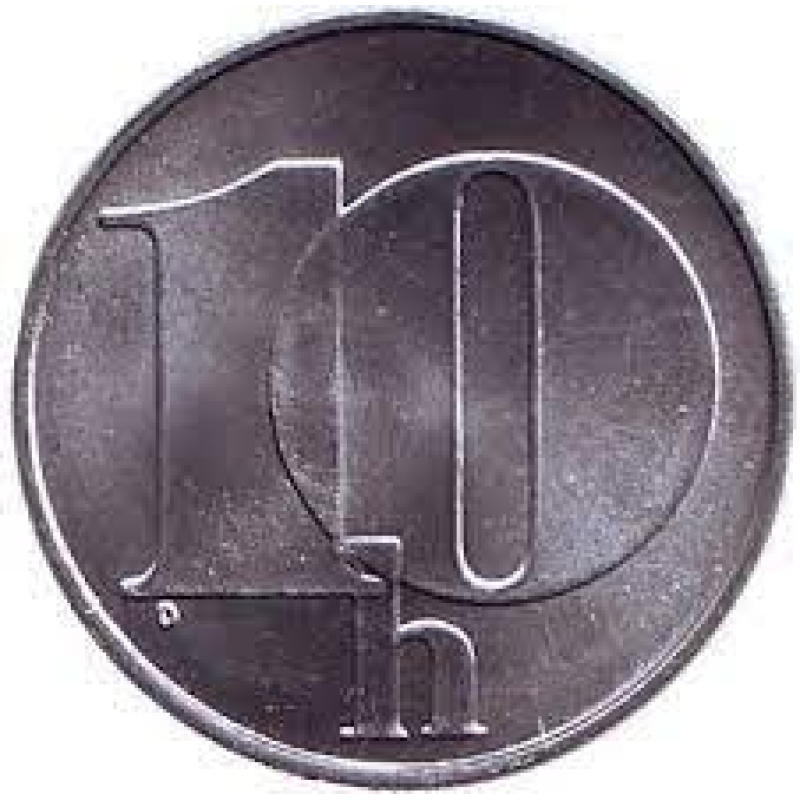 Монета 10 гелерів. 1992-98 рік, Чехословакція. (БЖ)