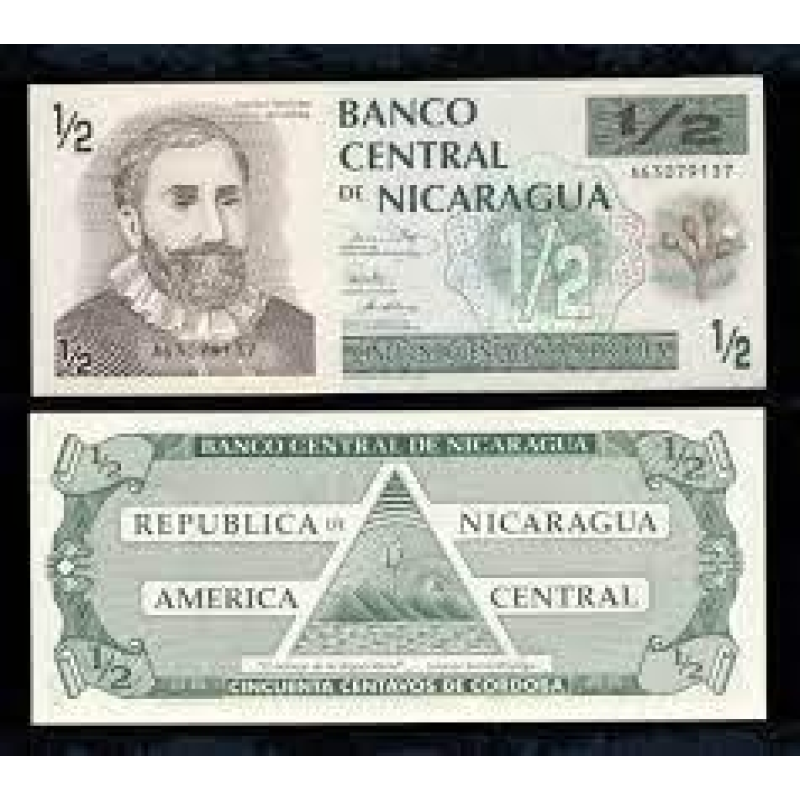 Нікарагуа 1/2 кордоба 1990 г UNC P-171 Нікарагуа 1/2 кордоба 1990 г UNC P-171