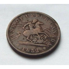 Банківський токен, 1 пенні, 1852 р Верхня Канада