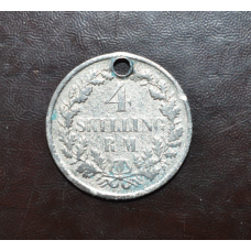 Данія 4 скіллінга 1854 рік (срібло)