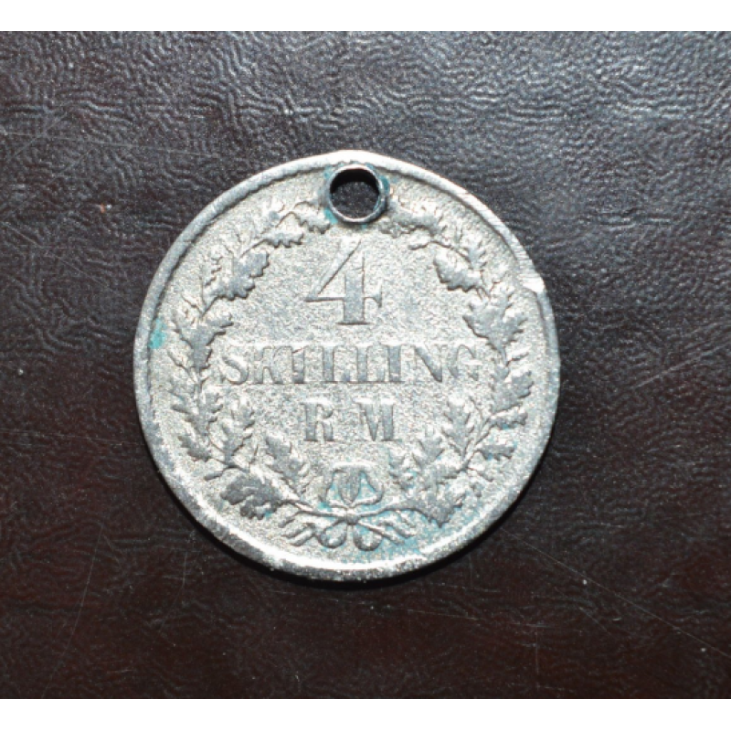 Данія 4 скіллінга 1854 рік (срібло) Данія 4 скіллінга 1854 рік (срібло)