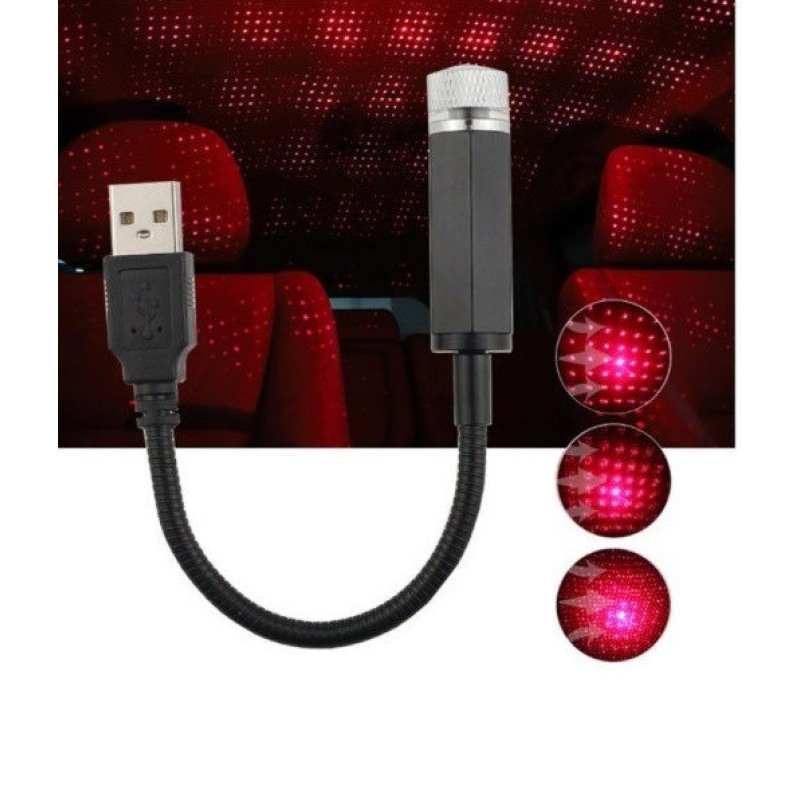 Декоративне освітлення в салон автомобіля Mini USB STAR DL190 лазерний проектор Зоряне небо Червона Декоративне освітлення в салон автомобіля Mini USB STAR DL190 лазерний проектор Зоряне небо Червона