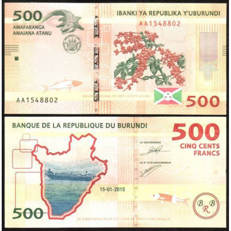 Burundi Бурунді — 500 Francs 2018 UNC Burundi Бурунді — 500 Francs 2018 UNC