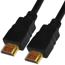 Шнур HDMI (штекер - штекер) v.1.4, діам.-6м, “золочений“, 1,5м, чорний