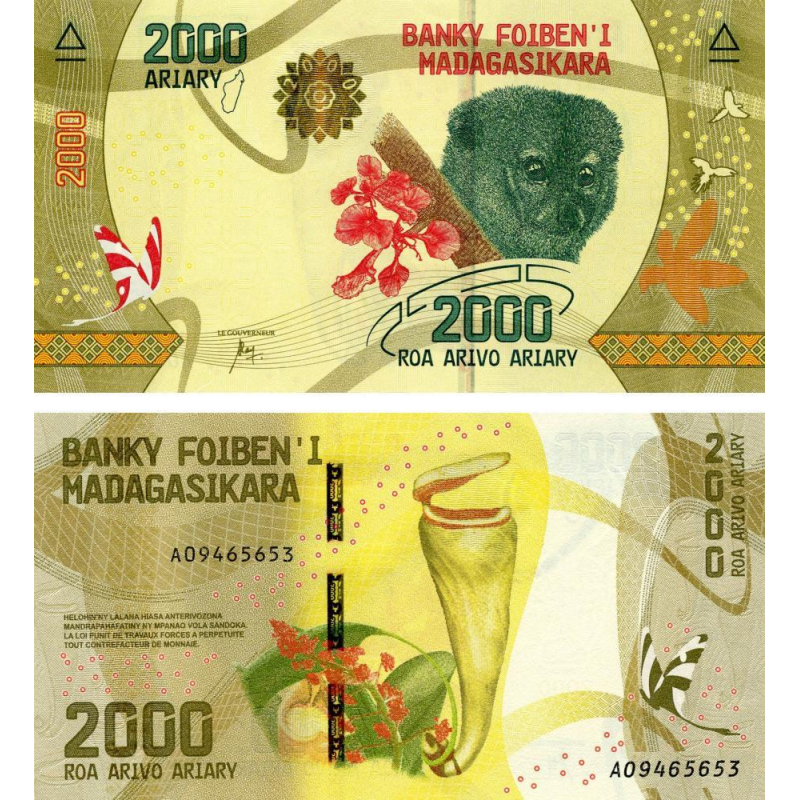 Мадагаскар / Madagascar 2000 Ariary 2017 Pick UNC Мадагаскар / Madagascar 2000 Ariary 2017 Pick UNC